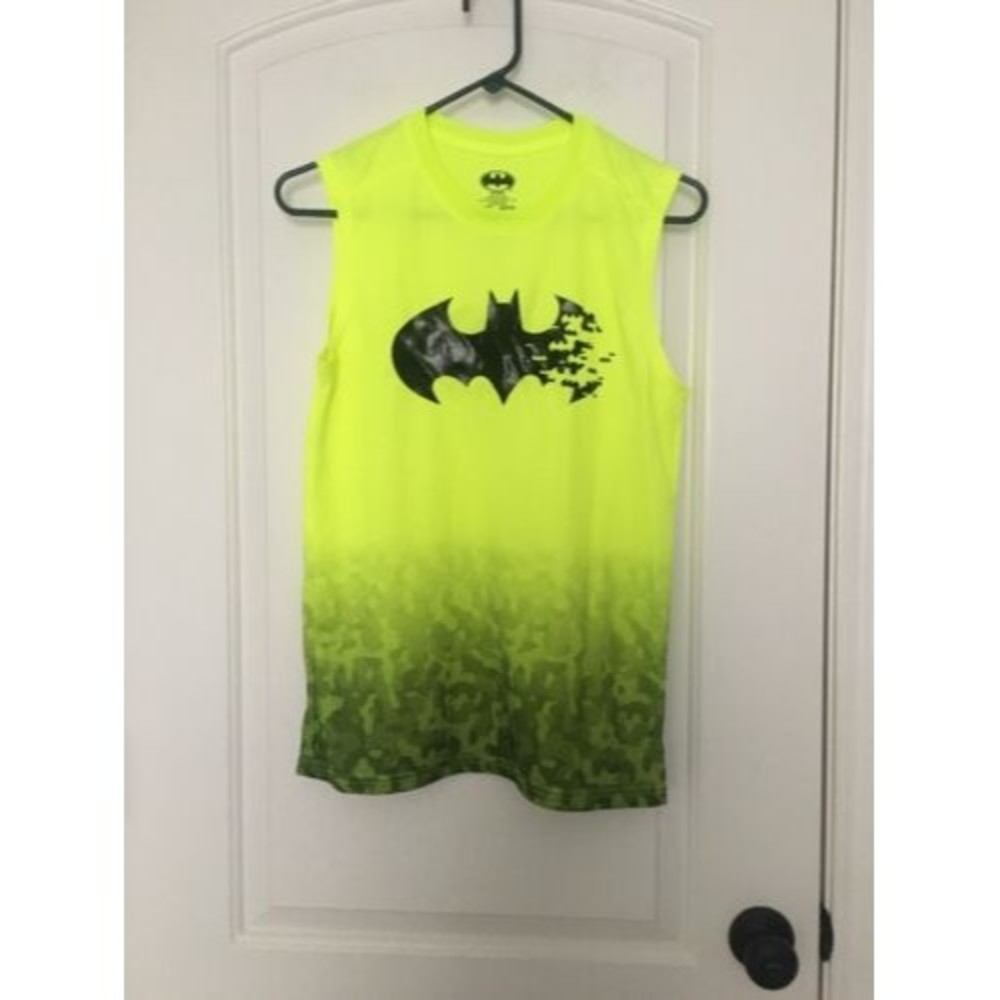 Batman Boys Sleeveless T-Shirt Tee Muscle Shirt Activewear Size XL